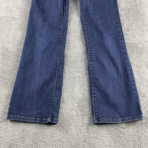 Levis Straight Jeans Womens 4 Short Blue Dark Wash Low Rise - Picture 2 of 15